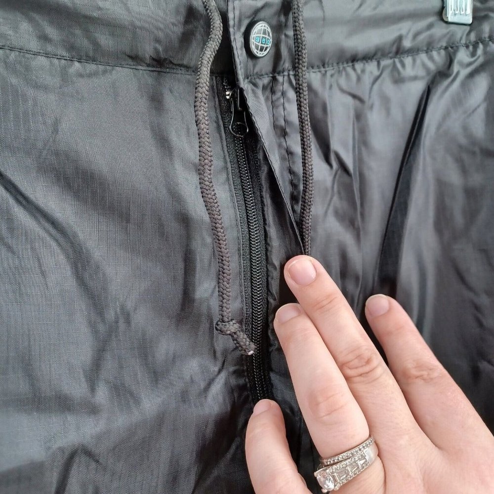 SKIN360 M 2 Piece Set Suit Jacket Pants Hidden Hood Full Zip Pockets Wind Proof - Picture 10 of 16